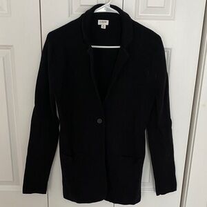 J. Crew Women's Black Knit Blazer Sweater
